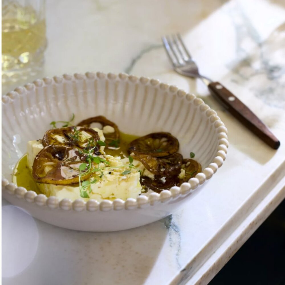 Pearl Design Cream Pasta Bowls - Picture 3 of 4